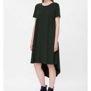 COS Ruffle Tail High Low Dress black Size XS